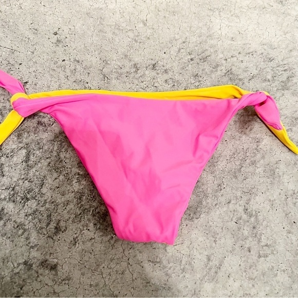 Tularosa Nikki Bottom Sorbet Yellow Pink Tie Revolve Size Small S - Picture 4 of 7